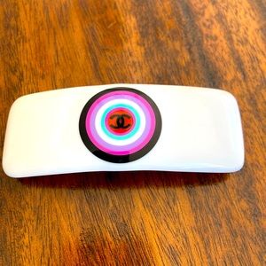 CHANEL CC LOGO HAIR CLIP BARRETTE! AUTHENTIC RETRO STYLE!